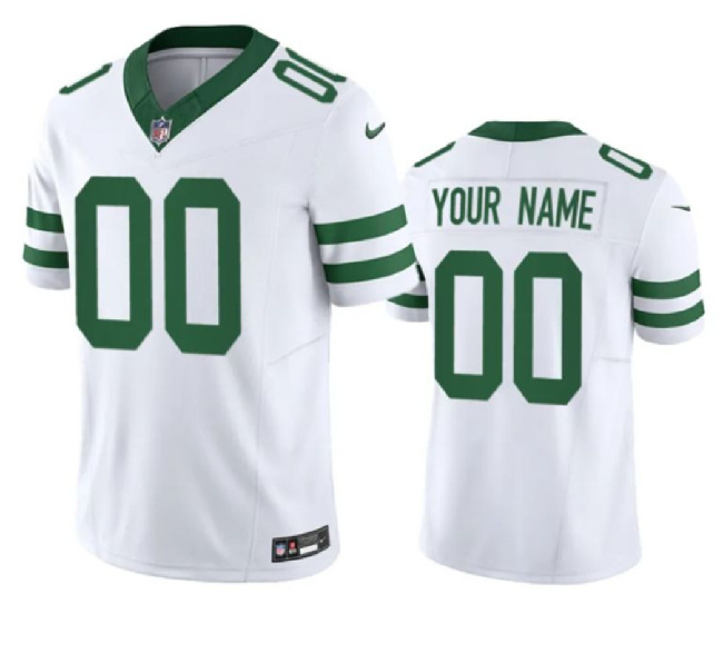 Men's New York Jets Active Player Custom White F.U.S.E. Throwback Vapor Untouchable Limited Football Stitched Jersey